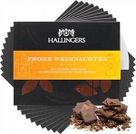 Hallingers 10 x Merry Christmas - T&auml;ispiimane peen &scaron;okolaad j&otilde;uluv&uuml;rtsidega - K&auml;sitsi valmistatud, alkoholivaba (karbis) - Lihav&otilde;tte kingitused Lihav&otilde;tte korvi lihav&otilde;ttemunad ja lihav&otilde;ttedekoratsioon | &Otilde;nnitlused T&auml;name teid!