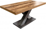 riess-ambiente.de Montreal Extendable Dining Table 180-280 cm Plank Oak Black Steel