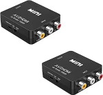 TopHomer RCA to HDMI, 1080P AV RCA to HDMI Converter Composite CVBS AV to HDMI Video Audio Converter Adapter PC Laptop Mini Xbox PS2 PS3 TV STB VHS VCR Camera DVD 2 t&uuml;kki