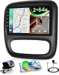 2+64G Android autoradio Renault Trafic 2014-2023 Opel Vivaro 2014-2019 juhtmevaba Carplay & Android Car, 9-tolline IPS puuteekraaniga raadio koos Bluetooth/GPS/Reversioonikaamera/FM/WiFi/SWC/26UI-ga
