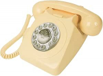 Benross Classic Retro Vintage Vintage juhtmega telefon Klassikaline helisignaali vajutusnuppude valimine Lihtne seadistamine Kreem 44530