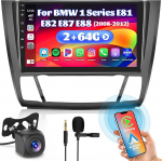 Inefala 2 + 64G Android 15 CarPlay raadio BMW 1 seeria E81 E82 E87 E88 2008-2012, 9-tolline puuteekraan juhtmevaba CarPlay ja Android autoga, tugi GPS Link Mirror RDS AHD Wi-Fi DSP