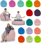 HomeIdeal 2-in-1 Bean Bag, Floor Cushion for Adults and Children, for Gaming or Relaxing, Indoor and Outdoor Use, Waterproof, with EPS Beads