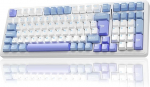 AULA F99 Wireless Gaming Keyboard Mechanical, QWERTZ Layout, BT5.0/2.4G/USB-C, Gasket Structure, Hot Swap, Software, RGB, PBT Keycaps, 8000 mAh, Creamy Sound, 95% Percent Mechanical Keyboard (Blue