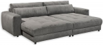 Barura Big Sofa in Corduroy Look, Ash - Comfortable Living Room Couch with Large Lying Surface - 292 x 90 (74) х 194 cm (W x H x D)