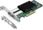 H!Fiber.com 10G Ethernet v&otilde;rgukaart, 2 porti SFP+ NIC, 10GbE CNA, Funktsioon v&otilde;rdne X710-DA2, Intel X710-BM2 kiibiga, toetab Windows Server/Linux/VMware (ei toeta X11, MAC)