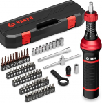 VANPO P&ouml;&ouml;rdemomendikruvikeeraja 1/4 tolli, 64 t&uuml;kki 2-8 Nm p&ouml;&ouml;rdemomendikruvikeeraja komplekt T-k&auml;epidemega, pilu, kuusnurkne, Torx ja Phillips otsad, p&ouml;&ouml;rdemomendikruvikeeraja t&ouml;&ouml;riistade, jalgratta jaoks.