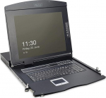 Digitus 19" & 17" LCD-konsoolid ja lisaseadmed must 16 portiline Cat5 must