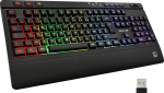 THE G-LAB Keyz Titan Wireless AZERTY Gaming Keyboard - juhtmevaba m&auml;nguklaviatuur randmetoega, sisseehitatud akuga - RGB taustavalgustusega m&auml;nguklaviatuur PC-le, PS4-le, PS5-le, Xbox One'ile