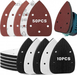 Yaryang 10 tk hiire lihvimiskettad kolmnurkade lihvimise padjad koos 50 tk assortii hiire detail lihvpaberiga 40 80 120 120 180 240 teradega detailide lihvimiseks