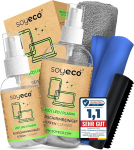 SOYECO Screen Cleaner Set 250 and 50 ml &ndash; Includes Three Microfibre Cloths &ndash; Screen Cleaner for Smartphone, Laptop, Tablet, Monitors and TV (LCD/TFT, LED, OLED) &ndash; Screen Cleaner (Non-Toxic)