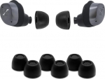 Comply Premium Foam Earplugs, &uuml;hilduvad Sennheiser Momentum (3 & 4) & ACCENTUM True Wireless, suurus S, uus 2025 versioon koos puhastusvahendiga, must, 3 paari, valmistatud USAs