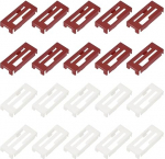 hankekaart 40 St&uuml;ck Servo-Verl&auml;ngerungskabel-Clips, Servo-Kabel, Sicherheitsverbinder, Blei-Draht-Schnallenschloss f&uuml;r ferngesteuertes Auto, Flugzeug, Boot, DIY-Y-Adapterkabel, Wei&szlig;/Rot