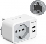 TESSAN UK-Steckeradapter mit USB-C ja USB-A