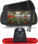 12 mm objektiiviga CMOS tagurduskaamera + 7-tolline auto tahavaatepeegel pidurituled auto katuse tagurduskaamera Fiat Doblo 263 Van (2010-olev) / Opel Combo (2011-2018) jaoks.