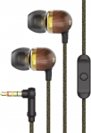 House of Marley Smile Jamaica In-Ear k&otilde;rvaklapid, 1 nupuga mikrofoniga juhitavad k&otilde;rvaklapid, m&uuml;rasummutusega 9.2mm juht, k&otilde;rvaklapid 2 suuruses, mis tagavad p&uuml;siva mugavuse, takerdumisvaba kaabel - messingist