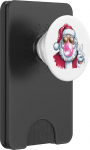 Lustiger Weihnachtsmann mit Kaugummi, roosa PopSockets PopWallet f&uuml;r MagSafe