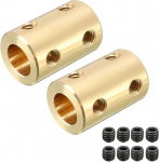 sourcingmap 2pcs Shaft Coupling 6mm to 8mm Bore L22xD14 Robot Motor Wheel Rigid Coupler Connector