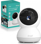 Alaga 3K WiFi valvekaamera, 360&deg;, 5G ja 2.4G WiFi, AI liikumistuvastus, &ouml;&ouml;n&auml;gemine, kahesuunaline heli, &uuml;hildub Alexa ja Google Assistantiga, 1 aasta pilvesalvestus koos.
