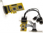 KALEA-INFORMATIQUE PCI Express PCIe PCIe Serial RS232 ja Parallel Controller Card 4 COM RS-232 DB9 pordiga ja 1 LPT IEEE1284 DB25 kiibistikuga SUNIX SUN1999 (MIO5499A)