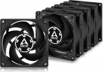 ARCTIC P8 PWM PST (5 tk) - 80 mm, staatilise r&otilde;hu jaoks optimeeritud ventilaator, 200 kuni 3000 p/min, reguleeritud PWM PST kaudu, vaikne ja t&otilde;hus mootor - must