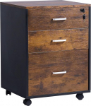 SogesHome Arhiveerimiskapp ratastel Mobiilne veerev konteiner Kontorikapp Lukustatav kontorikonteiner 3 sahtliga Kontorim&ouml;&ouml;bel Valge kirjutuslaua konteiner Kodukontor