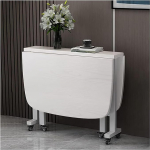 Kokkupandav puidust s&ouml;&ouml;gilaud universaalsete ratastega, multifunktsionaalne ruumi s&auml;&auml;stev laud restorani, elutuppa, terrassile, terrassile, 120cm