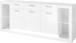 Lomadox k&uuml;ljepaneel Milan-61 k&otilde;rgl&auml;ikega valge laius 198 x k&otilde;rgus 83 x s&uuml;gavus 43 cm