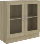 vidaXL Sonoma tamme vitriinkapp 82,5 x 30,5 x 80 cm puidust materjalist