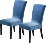 Howhic Sametist toolikatted s&ouml;&ouml;gitoa jaoks 2 komplekti, venivad s&ouml;&ouml;gitoolide katted, pestavad k&ouml;&ouml;gitoolid, elegantne kaunistus koju ja bankettidele (River Side, 2 pakki)