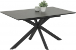Hela Tische, Fenja s&ouml;&ouml;gilaud pikendatav puitmaterjal + 5 mm klaasplaat, keraamiline v&auml;limus must, spider raam antratsiit, pikendatav 140-180 x 90 cm