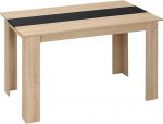 HOMCOM Ristk&uuml;likukujuline s&ouml;&ouml;gilaud 4 kuni 6-kohaline k&ouml;&ouml;gilaud 120 x 69 x 75 cm Modernses stiilis kolmnurksed jalad Tugev tamm ja must