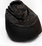 Mustast kunstnahast Bean Bag koos oadega