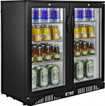 METRO Professional GBC1002 joogijahuti 2 klaasuksega, 6 riiuliga pudelik&uuml;lmik, energiaklass D, 160 W, temperatuurivahemik: 0 kuni +10 &deg;C, 200 L, must