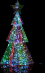 37cm hologramm LED j&otilde;ulupuu - kaasaegne puu sise- ja v&auml;litingimustes kasutamiseks - uuenduslik j&otilde;ulukaunistus - BSDC218-37cm