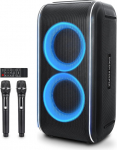 GKD62 Karaoke masin t&auml;iskasvanutele ja lastele, 400W kaasaskantav Bluetooth peok&otilde;lar 2 traadita mikrofoniga, AI laulukaugus, mikrofoni prioriteet, salvestamine, raadio, valju kodu, DJ, v&auml;ljas kasutamiseks