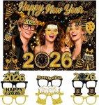 2026 Happy New Year Photo Booth Props Frame 2026 Peotarvikud Aastavahetuse peotarvikud Fototrenni rekvisiidid
