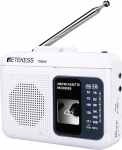 Retekess TR606 Kaasaskantav kassetim&auml;ngija, kassettmagnetofon, v&auml;ike FM AM raadio, 3,5 mm k&otilde;rvaklapipesa, kiire edasi- ja tagasikerimine, vanade kassettide m&auml;ngimine (valge)