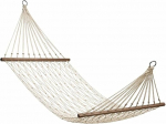 Makramee-H&auml;ngematte aus Baumwolle, 270 x 80 cm (Nutzbereich 190 x 80 cm), Netzh&auml;ngematte im Boho-Stil, f&uuml;r Garten, Terrasse, Innenbereich, Camping, Camper oder Wohnwagen