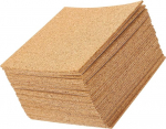 OSALADI Pack of 60 Self-Adhesive Cork Underlay with Self-Adhesive Backing Cork Underlay for Cups Cork Plates with Self-Adhesive Backing Cork Adhesive Films Square Piece Box