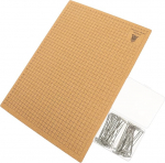 DOITOOL Makramee Brett Aus Langlebigem Kork Mit T-f&ouml;rmigen Nadeln 30 x 40cm F&uuml;r Flechtwerkzeuge Und Armbandherstellung Tragbar Und Wiederverwendbar Geeignet F&uuml;r Bastel Und Reparaturszenari