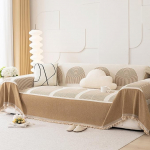 Sofadecke Sofa &Uuml;berwurfdecke &Uuml;berw&uuml;rfe, Decke f&uuml;r Sofas, gro&szlig;er Sofa-&Uuml;berwurfbezug f&uuml;r zu Hause, 1-, 2-, 3-, 4-Sitzer-Chenille, rutschfeste Sofa-Schonbez&uuml;ge, luxuri&ouml;se, schlichte Mehrzweck-Couchbez&uuml;g