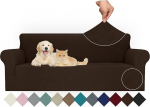 JIVINER Stretch Diivan Covers Oversized 1 Piece 4 Seater Couch Cover Jacquard Universal Diivan Covers for Extra Large Funktsionaalsus kaitse lastele lemmikloomadele (XL, Coffee Diamond)