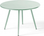 Oviala Palavas &uuml;mmargune metallist kohvilaud, salveiroheline, 40 cm