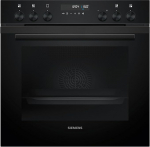 Siemens HE278GBB4, iQ500, sisseehitatud pliit 60 x 60 cm, Made in Germany, induktsioonpliidiga &uuml;hilduv, p&uuml;rol&uuml;&uuml;sipuhastus, kiirkuumutus, 30 automaatprogrammi, 3D-kuum &otilde;hk, &otilde;rnatoimeline uksepaneel, must