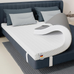 Madratsi pealisplaat, 7 cm Memory Foam Topper koos pestava kattega, Memory Foam madratsi pealisplaat Box Spring voodile ja ebamugavale voodile, diivanvoodile (140 x 190 cm)