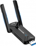 NEWFAST v&otilde;imas WiFi Stick, 7 Pack BE6500 U373 Tri-Band 2.4G/5G/6G WiFi Stick PC WiFi adapter koos Dual High Gain antennidega USB 3.0 WPA3 WiFi Dongle &uuml;hildub j&auml;rgmiste seadmetega