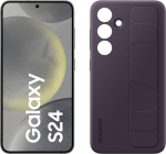 Samsung Galaxy S24 AI nutitelefon, 8 GB RAM, 128 GB m&auml;lu, Onyx Black, 3-aastane tootjagarantii + statsionaarne k&auml;epidemega &uuml;mbris Dark Violet