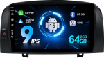 2G + 32G IPS 9-tolline Android 14 Double DIN autoraadio Hyundai Sonata NF 2004-2008, tagantj&auml;rele vaatamise kaamera + MIC, toetab Carplay/DSP/GPS/DAB/WiFi/BT5.0/USB/MirrorLink/SWC/FM/FM/AM