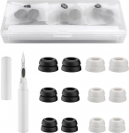 6 paari topelt &auml;&auml;rikuga k&otilde;rvaklappe Galaxy Buds Pro jaoks, silikoonist k&otilde;rvaklapid k&otilde;rvaklappide tarvikud, mis &uuml;hilduvad Samsung Galaxy Buds Pro-ga, m&uuml;ra v&auml;hendavad silikoonist k&otilde;rvaklapid koos puhastuspliiatsiga (S/M/L)